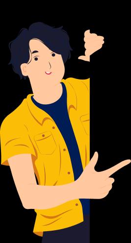 Happy student with laptop