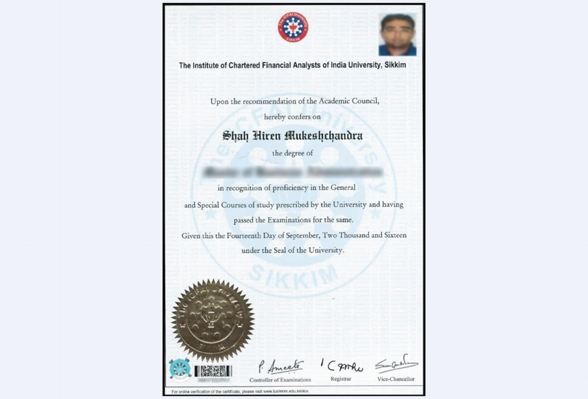 certificate
