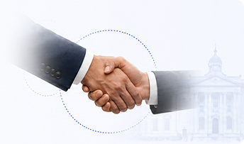 University partnership handshake