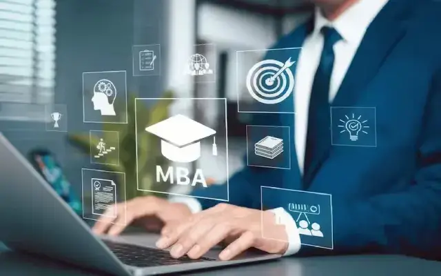 Main image for NMIMS Online MBA review showing program insights, flexible learning, faculty support and outcomes
