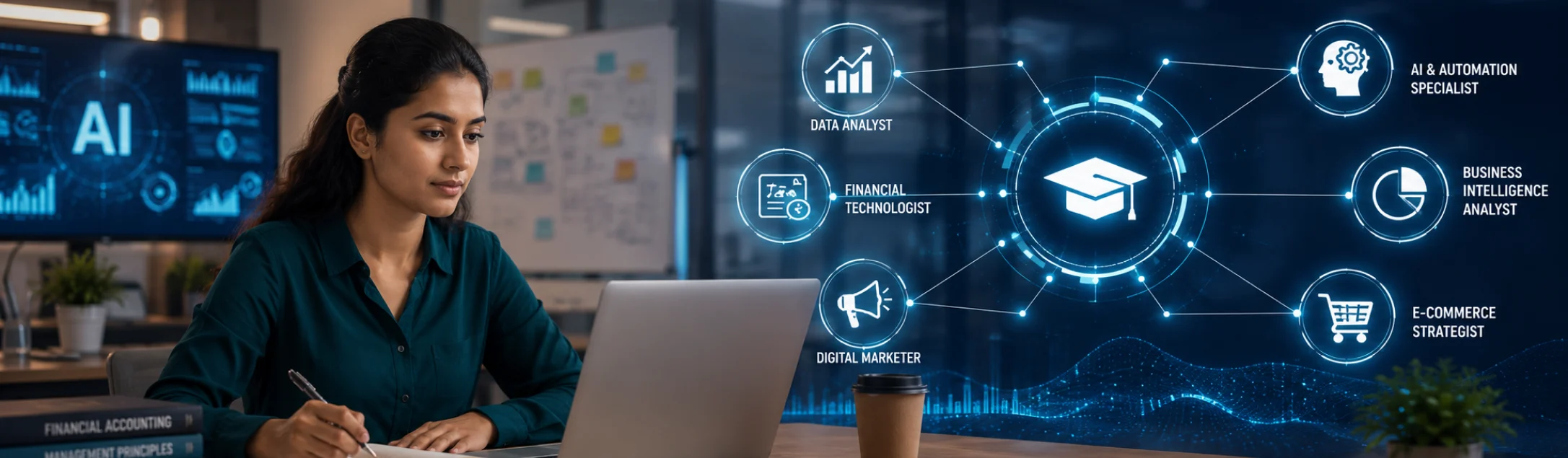 Online bcom jobs in AI era