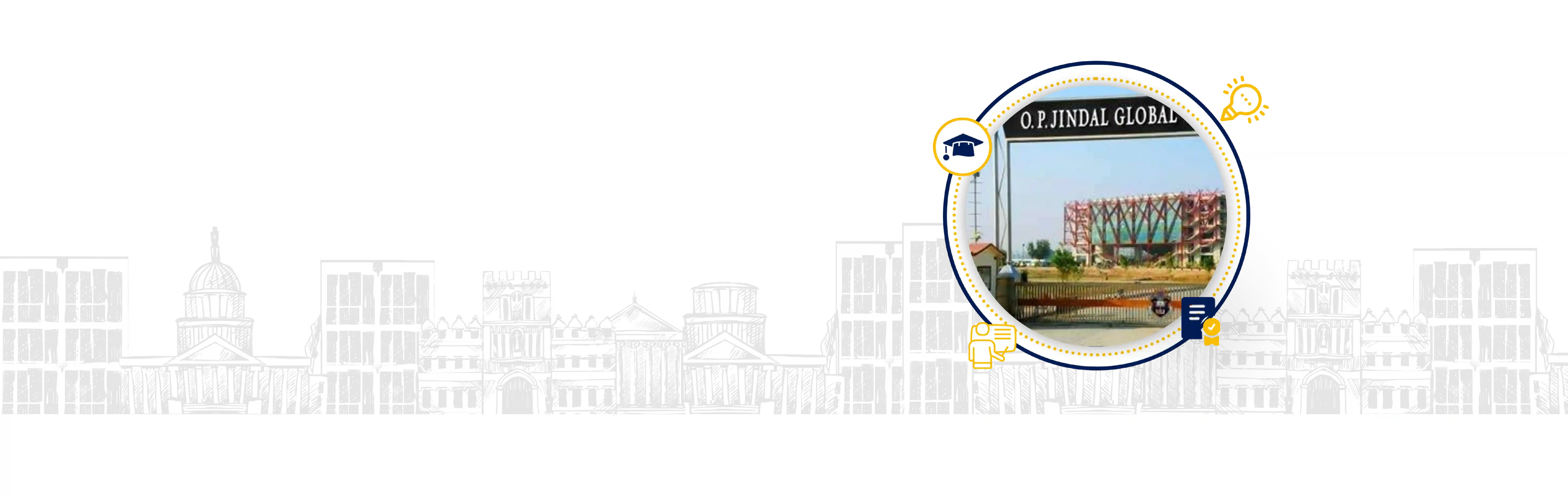 OPJG University campus image for online degree programs