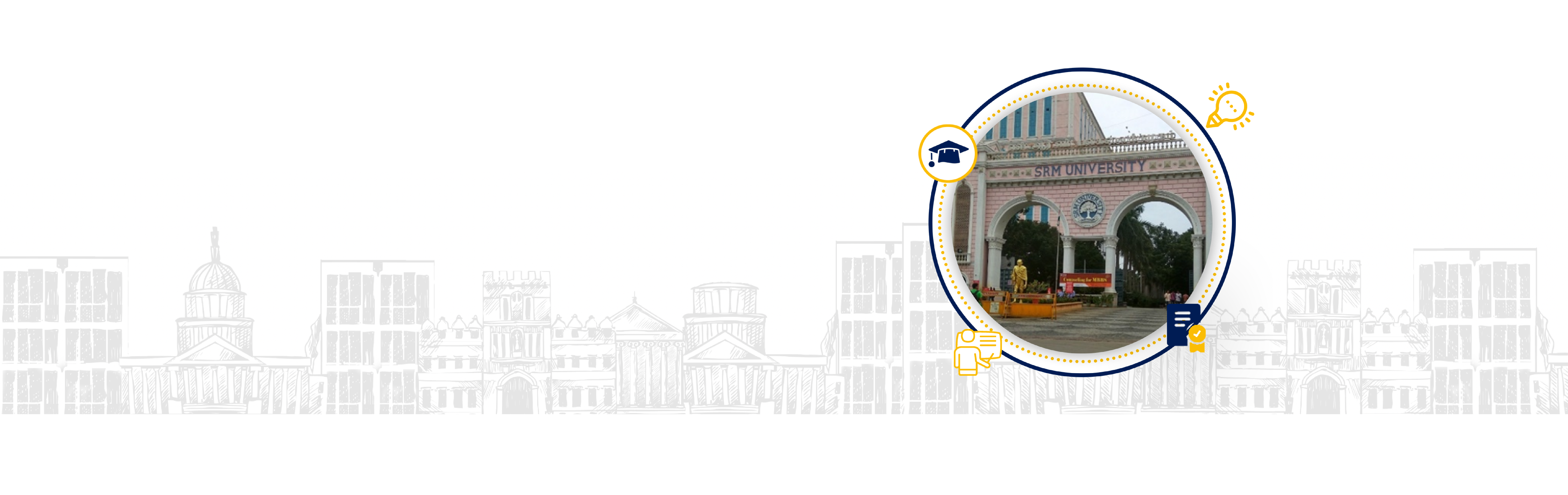 SRM University campus image for online degree programs