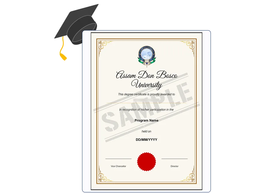 Assam Don Bosco University Online BBA Financial Management certificate with UGC and NAAC (A) accreditation