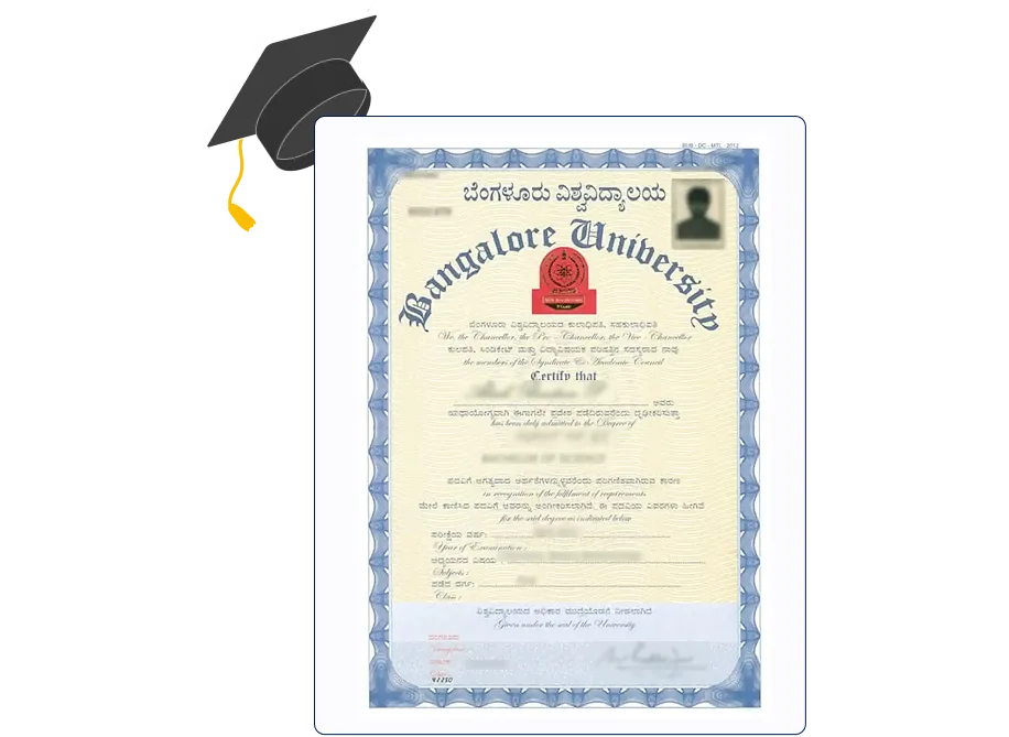 Bangalore University Online Bachelor of Commerce certificate with UGC, DEB, NIRF, ISO and NAAC A++ accreditation
