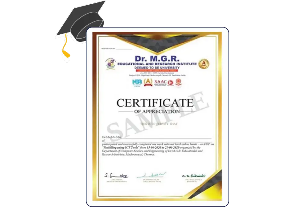 NAAC Certificate of Accreditation awarded to Dr. MGR University with A+ grade