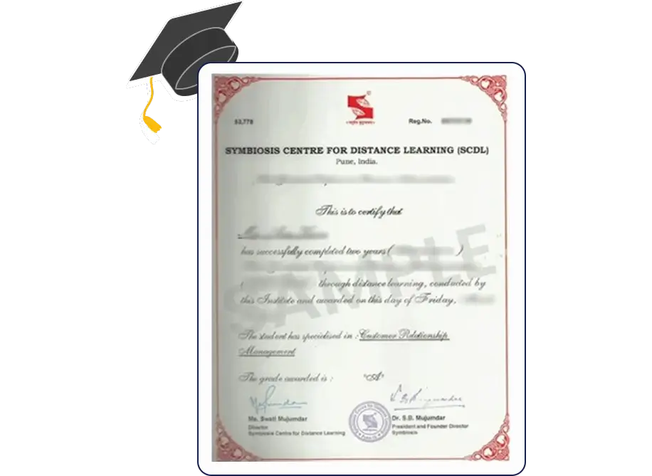 Symbiosis University official certificate highlighting accreditation and academic excellence