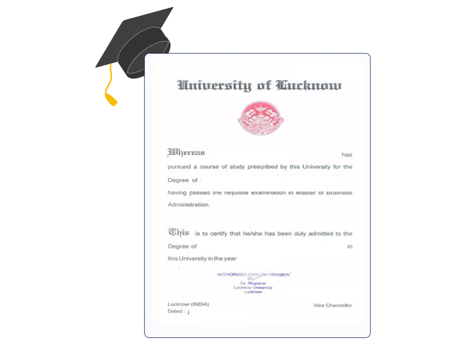 University of Lucknow Online MA in Economics certificate with UGC, DEB, AICTE, AIU, NIRF and NAAC A++ accreditation