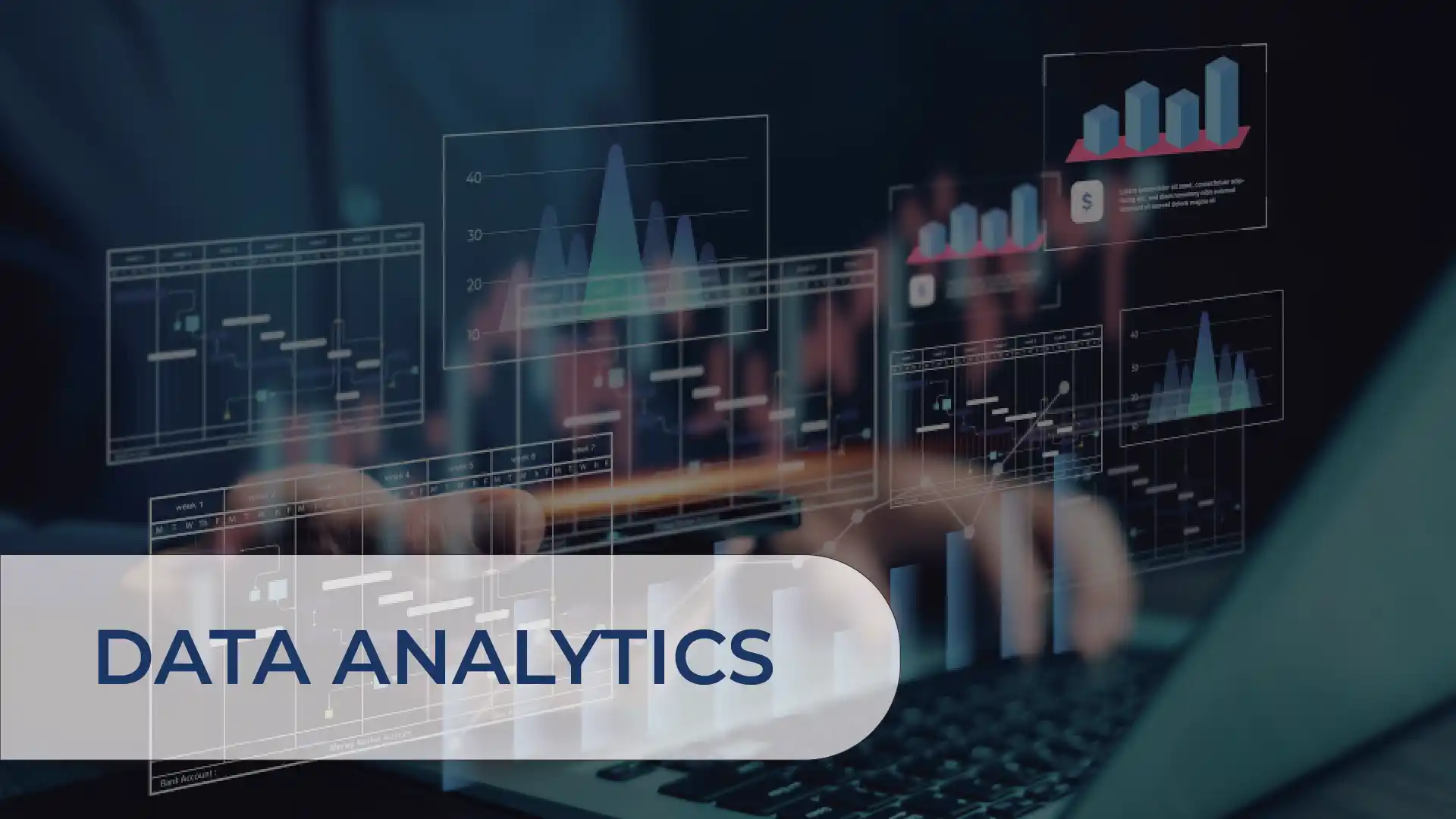 online mca in data analytics program cover showcasing data analytics, business intelligence, and digital learning environment